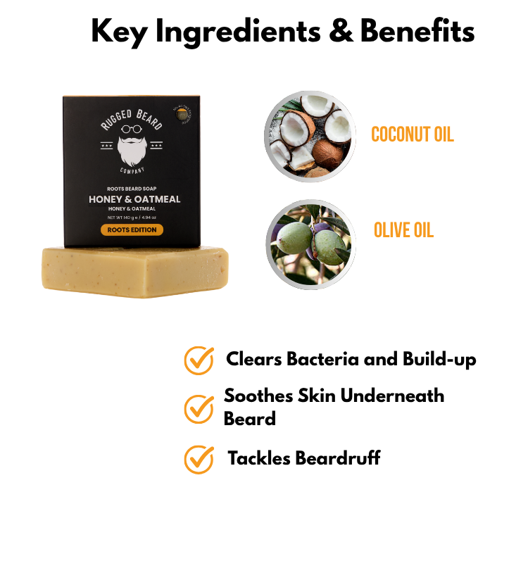 Roots Beard Soap - Honey & Oatmeal