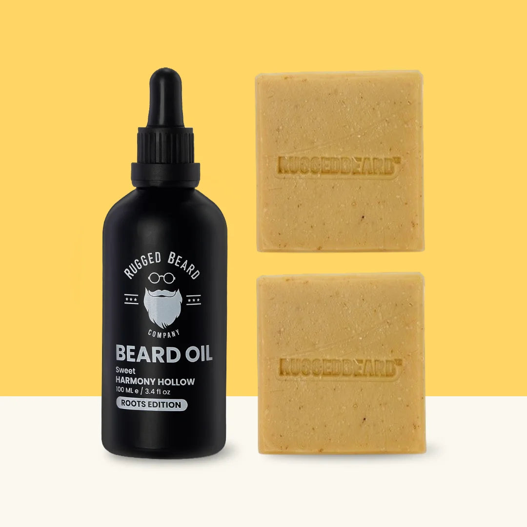 2× Honey & Oatmeal Soap bars 1x Sweet Orange & Clary Sage Beard oil